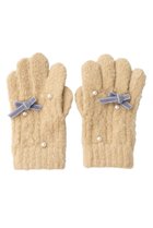 【ポプキンズ/POMPKINS / KIDS】の【KIDS】リボン手袋 ベージュ|ID:prp329100004768279