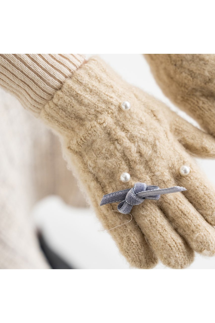 【ポプキンズ/POMPKINS / KIDS】の【KIDS】リボン手袋 人気、トレンドファッション・服の通販 founy(ファニー) 　ファッション　Fashion　キッズファッション　Fashion for Kids　パール　Pearl, Pearl Accent　リボン　Ribbon, Bow　冬　Winter / This Winter　other-6|ID: prp329100004768279 ipo3291000000036192118