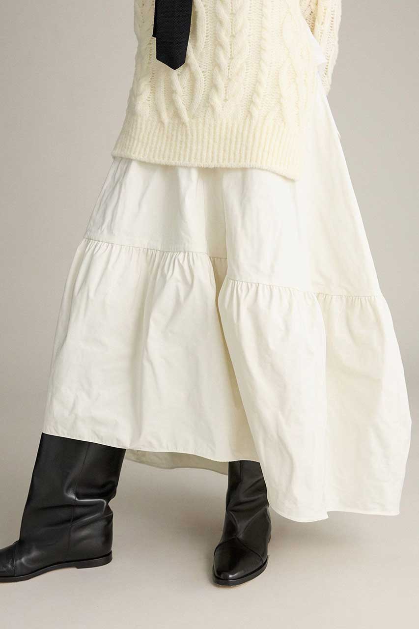【ブリル/BRILL】のバルーンキリカエスカート インテリア・キッズ・メンズ・レディースファッション・服の通販 founy(ファニー) ファッション Fashion レディースファッション Fashion for Women スカート Skirts ロングスカート Long Skirts / Maxi & Midi Skirts ギャザー Gathered, Ruffled タフタ Taffeta, Structured Fabric ダブル Double, Double-Breasted ロング Long, Long-Length 新作・新入荷 New Arrivals / New In ホワイト|ID: prp329100004769224 ipo3291000000034543652