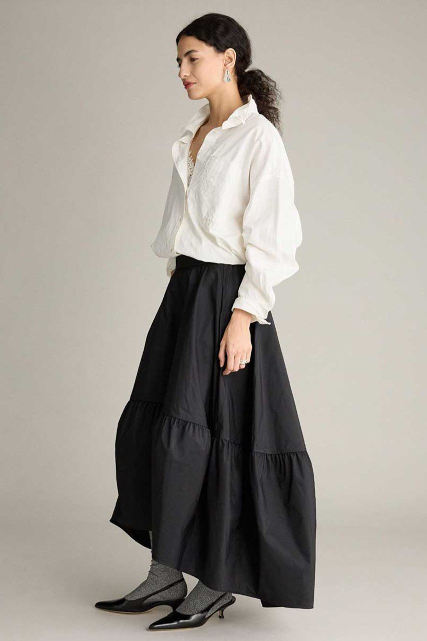 【ブリル/BRILL】のバルーンキリカエスカート 人気、トレンドファッション・服の通販 founy(ファニー) 　ファッション　Fashion　レディースファッション　Fashion for Women　スカート　Skirts　ロングスカート　Long Skirts / Maxi & Midi Skirts　ギャザー　Gathered, Ruffled　タフタ　Taffeta, Structured Fabric　ダブル　Double, Double-Breasted　ロング　Long, Long-Length　other-6|ID: prp329100004769224 ipo3291000000036503220