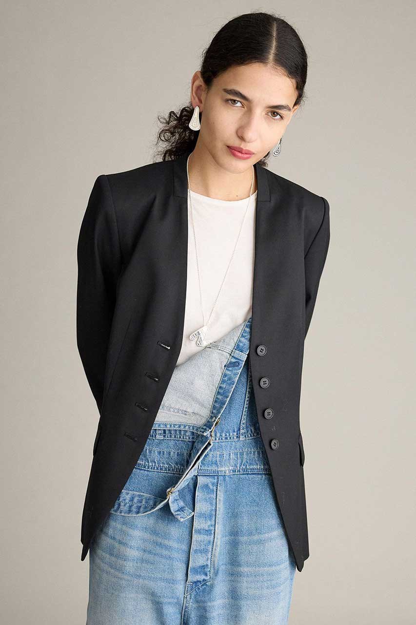 【ブリル/BRILL】のウールノーカラージャケット 人気、トレンドファッション・服の通販 founy(ファニー) 　ファッション　Fashion　レディースファッション　Fashion for Women　アウター　Coat / Outerwear Collection　レディースジャケット・軽アウター　Jackets　ノーカラージャケット / シンプル上品コーデ　Collarless Jackets　おすすめ　Recommended / Our Picks　シンプル　Simple, Minimal　ジャケット　Jacket, Outerwear　ストレッチ　Stretch, Stretchy Fabric　ツイル　Twist, Twisted Detail　エレガント 上品　Elegant　人気　Popular, Best Seller　other-2|ID: prp329100004769225 ipo3291000000035771821