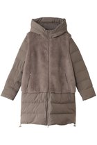 【リナージオ/LIGNAGGIO】のミンク風ダウンコート フード付き モカグレー|ID: prp329100004769226 ipo3291000000034543671