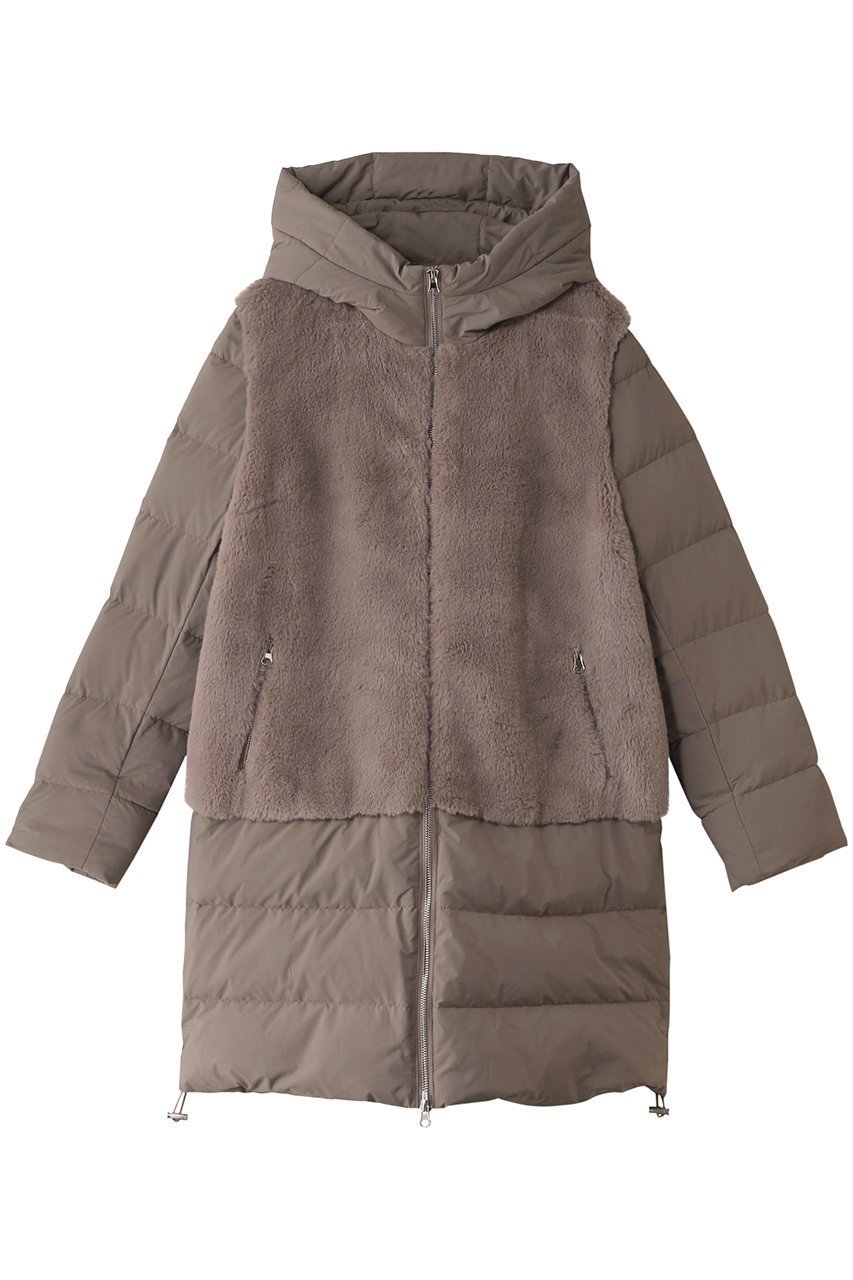 【リナージオ/LIGNAGGIO】のミンク風ダウンコート フード付き インテリア・キッズ・メンズ・レディースファッション・服の通販 founy(ファニー) ファッション Fashion レディースファッション Fashion for Women アウター Coat / Outerwear Collection コート・ロングコート・ピーコート Long Coats, Peacoats & More ダウンジャケット・軽量ダウン Warm & Lightweight Down Jackets エレガント 上品 Elegant ダウン Down, Puffer ドローコード Drawcord, Drawstring Cord ファブリック Fabric, Textile 再入荷 Restock / Back in Stock 冬 Winter / This Winter モカグレー|ID: prp329100004769226 ipo3291000000034543671