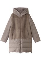 【リナージオ/LIGNAGGIO】のミンク風ダウンコート フード付き モカ|ID:prp329100004769226