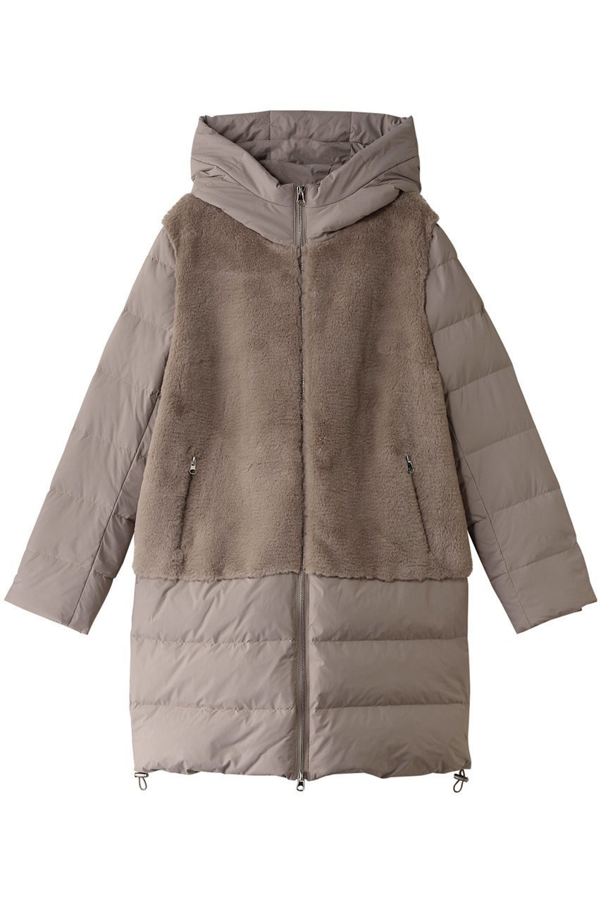 【リナージオ/LIGNAGGIO】のミンク風ダウンコート フード付き インテリア・キッズ・メンズ・レディースファッション・服の通販 founy(ファニー) 　ファッション　Fashion　レディースファッション　Fashion for Women　アウター　Coat / Outerwear Collection　コート・ロングコート・ピーコート　Long Coats, Peacoats & More　ダウンジャケット・軽量ダウン　Warm & Lightweight Down Jackets　エレガント 上品　Elegant　ダウン　Down, Puffer　ドローコード　Drawcord, Drawstring Cord　ファブリック　Fabric, Textile　再入荷　Restock / Back in Stock　冬　Winter / This Winter　モカ|ID: prp329100004769226 ipo3291000000035771829