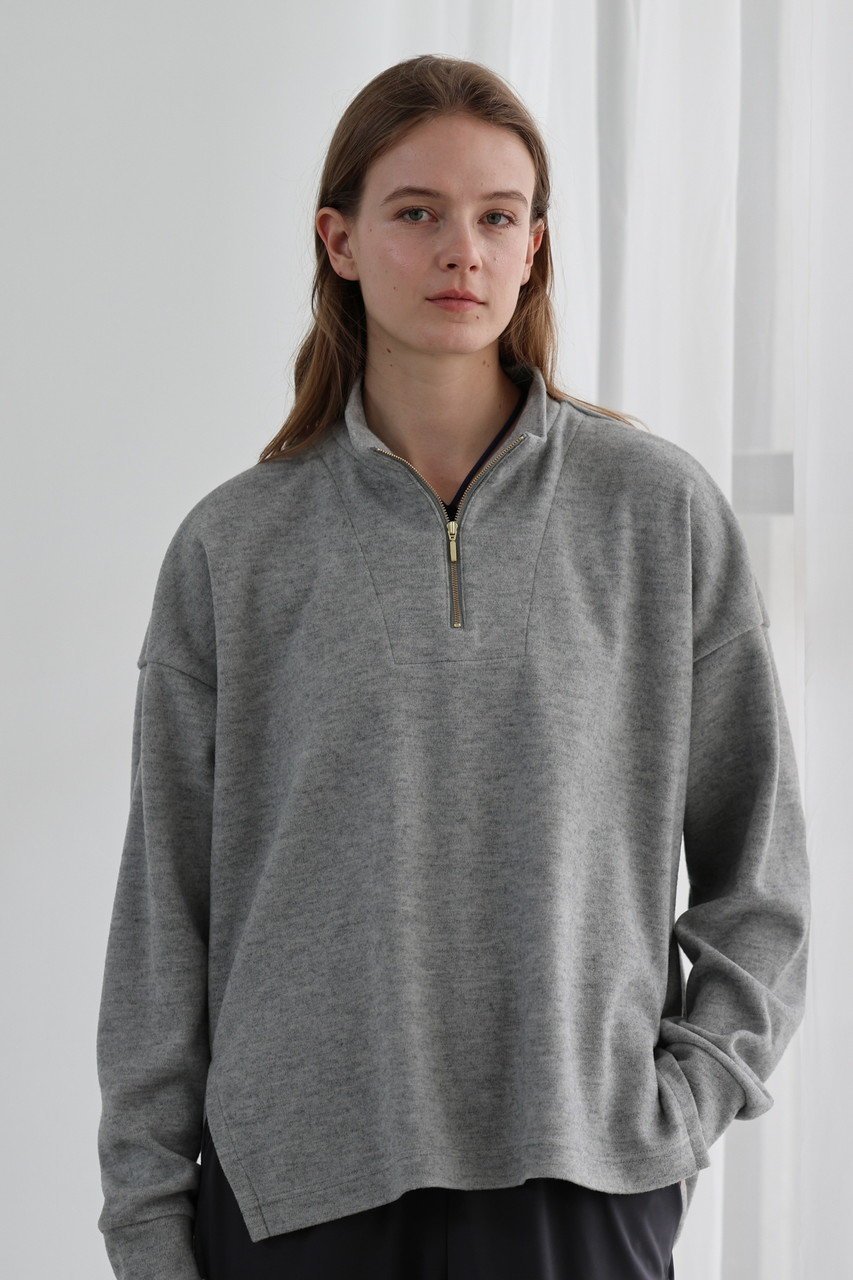 【ジュリエ/Julier】のブラッシュメルトンプルオーバー 人気、トレンドファッション・服の通販 founy(ファニー) 　ファッション　Fashion　レディースファッション　Fashion for Women　トップス・カットソー　Cut & Sew Tops　カジュアルプルオーバー・ニットトップス　Pullovers & Knit Tops / Casual Pullovers　スポーツウェア　Functional & Stylish Sportswear　スポーツ トップス　Athletic Tops / Workout Tops / Training Shirts　スポーツ　Sports, Activewear　スリット　Slit, Slit Detail　スリーブ　Sleeve, Long Sleeve / Short Sleeve　メルトン　Melton, Heavy Wool　ロング　Long, Long-Length　A/W・秋冬　Autumn/Winter　other-8|ID: prp329100004769228 ipo3291000000035771884