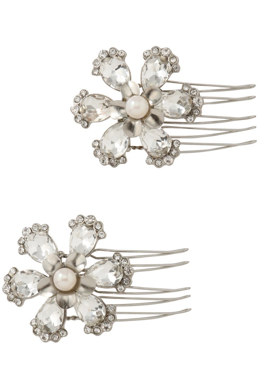 【コルコバード/CORCOVADO】のCREA 2comb ヘアコームピン インテリア・キッズ・メンズ・レディースファッション・服の通販 founy(ファニー) ファッション Fashion レディースファッション Fashion for Women シュシュ&ヘアアクセ/ヘアアレンジ Scrunchies & Hair Accessories アクセサリー Fashion Accessories バレッタ Barrette, Hair Clip ビジュー Bijou, Jewel-like Accent フラワー Flower, Floral モチーフ Motif, Design Theme シルバー|ID: prp329100004769231 ipo3291000000035771908