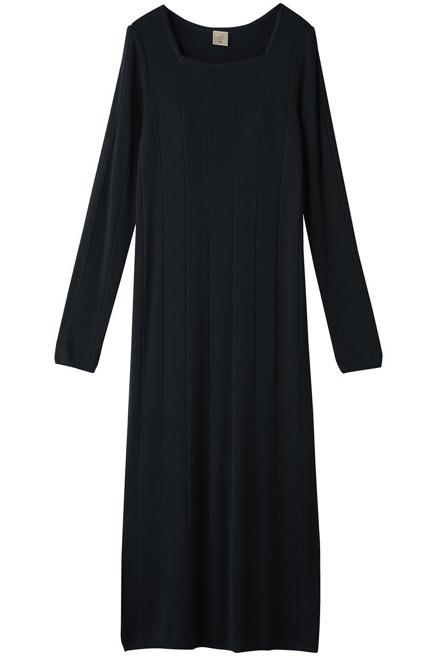 【フートーキョー/Foo Tokyo】のシルクブレンドリブニットワンピース インテリア・キッズ・メンズ・レディースファッション・服の通販 founy(ファニー) 　ファッション　Fashion　レディースファッション　Fashion for Women　ワンピース　Dresses　ニットワンピース　Knit Dresses　チュニック　Tunic Tops & Dresses　なめらか　Smooth, Silky Texture　インナー　Innerwear　シルク　Silk, 100% Silk　チュニック　Tunic, Long Top　ベーシック　Basic, Essential　新作・新入荷　New Arrivals / New In　ネイビー|ID: prp329100004769234 ipo3291000000034543745