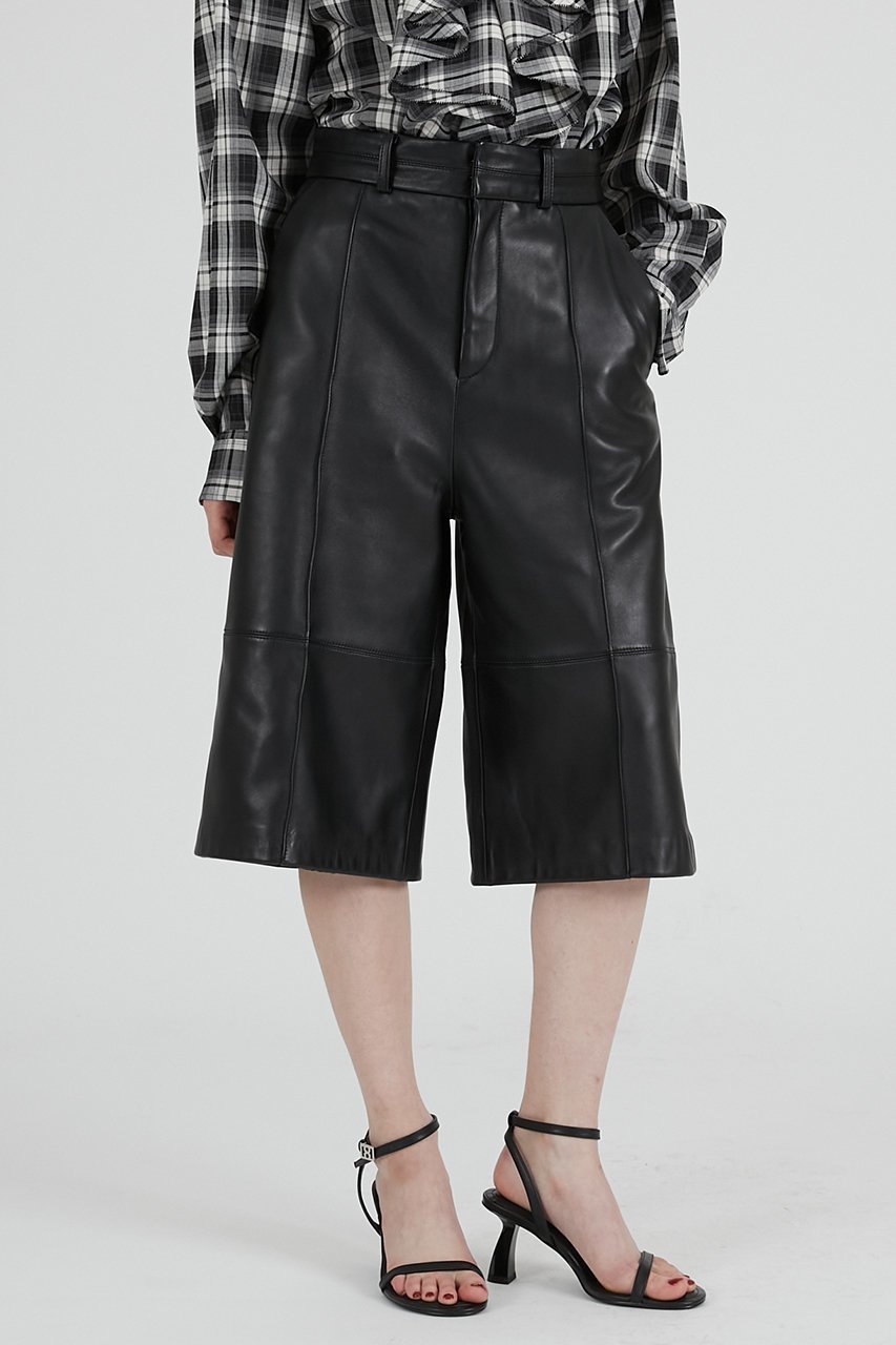 【プランク プロジェクト/PRANK PROJECT】のレザーハーフパンツ / Leather Half Pants 人気、トレンドファッション・服の通販 founy(ファニー) 　ファッション　Fashion　レディースファッション　Fashion for Women　パンツ　Pants & Trousers　ショートパンツ・ハーフパンツ　High-Waisted & Relaxed Shorts　ハーフ　Half, Half-Length　バランス　Balance, Style Balance　ロング　Long, Long-Length　エレガント 上品　Elegant　再入荷　Restock / Back in Stock　other-3|ID: prp329100004769235 ipo3291000000034543755