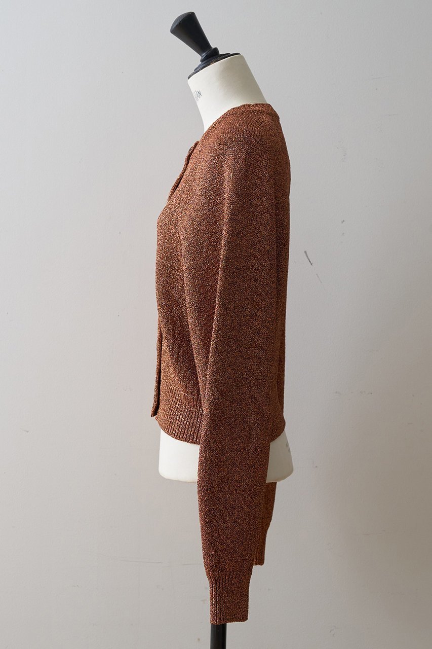 【デザイン ワークス/DESIGN WORKS】のラメクルーネックカーディガン 人気、トレンドファッション・服の通販 founy(ファニー) 　ファッション　Fashion　レディースファッション　Fashion for Women　トップス・カットソー　Cut & Sew Tops　ニット　Knit Tops & Sweaters　カーディガン・羽織り　Layered Style Cardigans　おすすめ　Recommended / Our Picks　アクセサリー　Fashion Accessories　オケージョン　Occasion Wear　カーディガン　Cardigan, Knitwear　コンパクト　Compact, Small Size　デニム　Denim, Jeans Material　エレガント 上品　Elegant　新作・新入荷　New Arrivals / New In　other-2|ID: prp329100004769240 ipo3291000000034543796