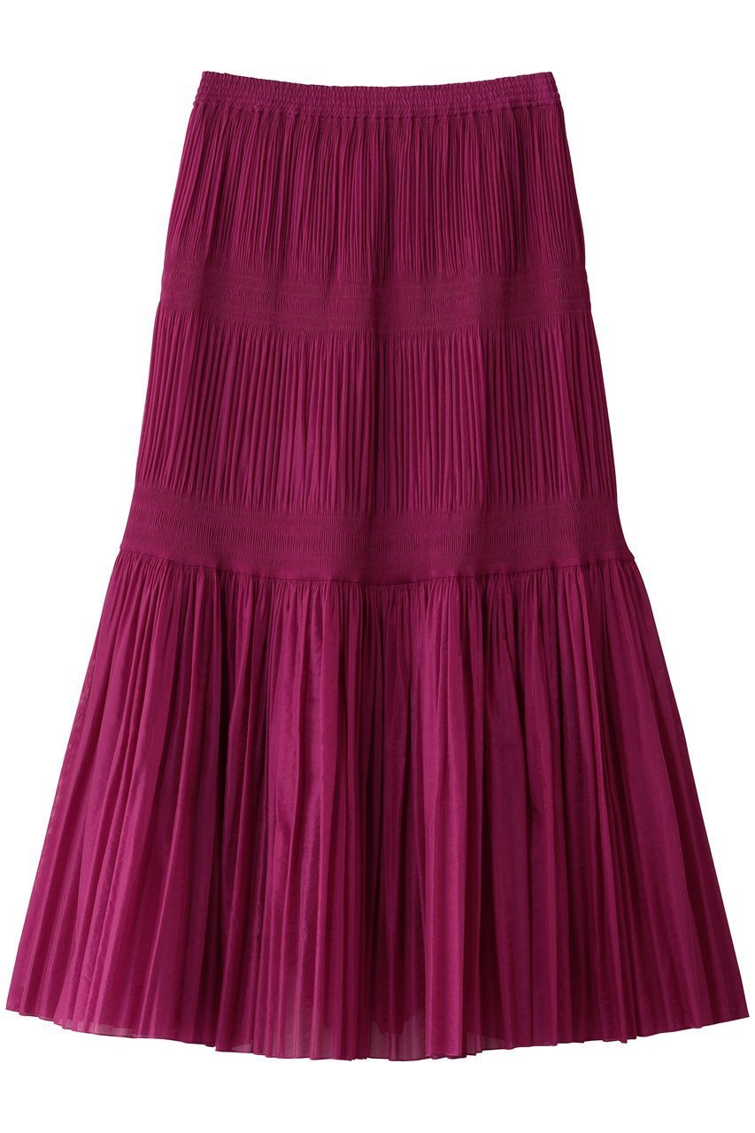 【デパリエ/DEPAREILLE】のオーガンジーティアードプリーツスカート インテリア・キッズ・メンズ・レディースファッション・服の通販 founy(ファニー) 　ファッション　Fashion　レディースファッション　Fashion for Women　スカート　Skirts　プリーツスカート / 上品フェミニンスタイル　Pleated Skirts　ロングスカート　Long Skirts / Maxi & Midi Skirts　オーガンジー　Organza Fabric　シンプル　Simple, Minimal　フェミニン　Feminine, Girly　プリーツ　Pleats, Pleated　リュクス　Luxury, Elegant, High-End, Chic　ロング　Long, Long-Length　新作・新入荷　New Arrivals / New In　ピンク|ID: prp329100004769241 ipo3291000000034543805