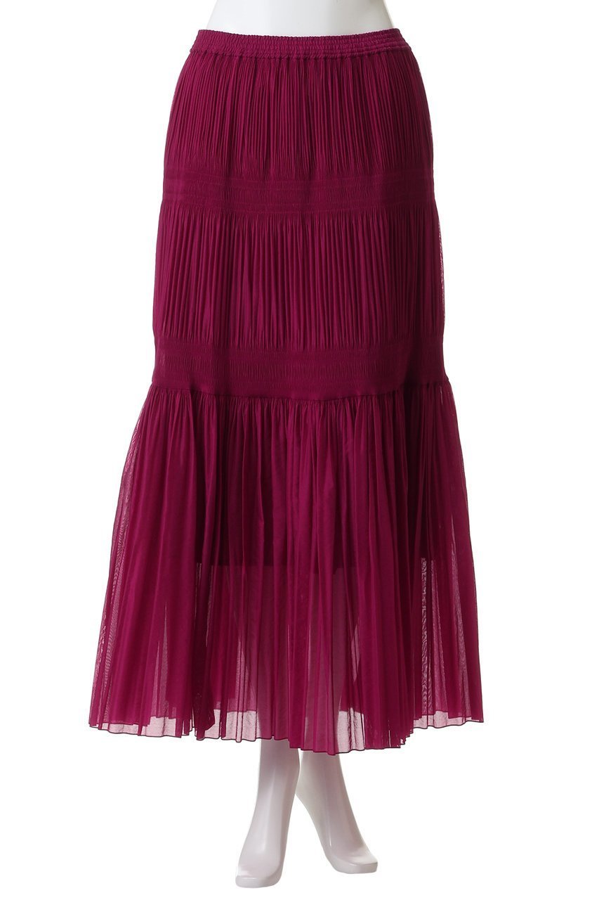 【デパリエ/DEPAREILLE】のオーガンジーティアードプリーツスカート 人気、トレンドファッション・服の通販 founy(ファニー) 　ファッション　Fashion　レディースファッション　Fashion for Women　スカート　Skirts　プリーツスカート / 上品フェミニンスタイル　Pleated Skirts　ロングスカート　Long Skirts / Maxi & Midi Skirts　オーガンジー　Organza Fabric　シンプル　Simple, Minimal　フェミニン　Feminine, Girly　プリーツ　Pleats, Pleated　リュクス　Luxury, Elegant, High-End, Chic　ロング　Long, Long-Length　新作・新入荷　New Arrivals / New In　other-2|ID: prp329100004769241 ipo3291000000034543807