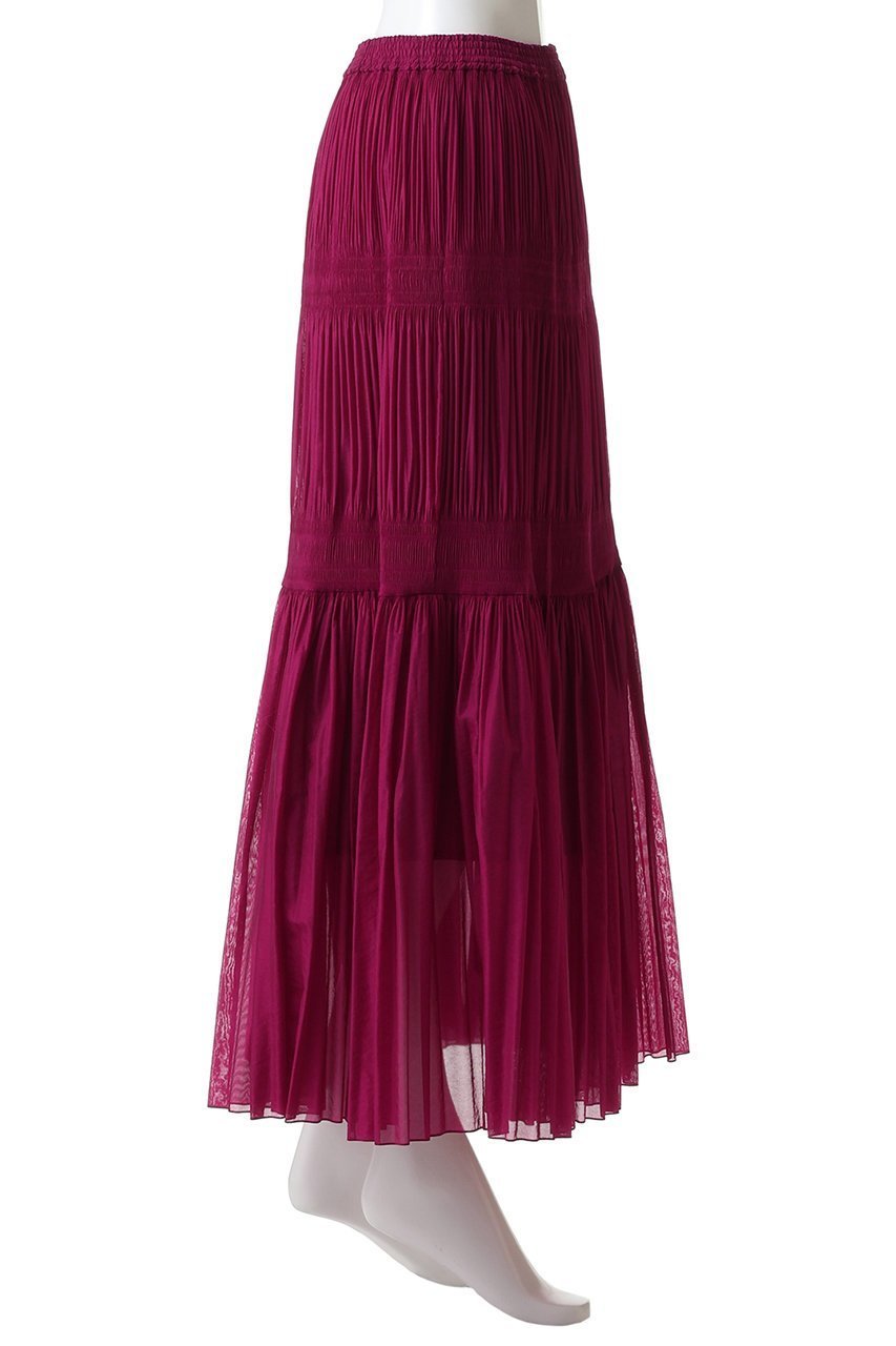 【デパリエ/DEPAREILLE】のオーガンジーティアードプリーツスカート 人気、トレンドファッション・服の通販 founy(ファニー) 　ファッション　Fashion　レディースファッション　Fashion for Women　スカート　Skirts　プリーツスカート / 上品フェミニンスタイル　Pleated Skirts　ロングスカート　Long Skirts / Maxi & Midi Skirts　オーガンジー　Organza Fabric　シンプル　Simple, Minimal　フェミニン　Feminine, Girly　プリーツ　Pleats, Pleated　リュクス　Luxury, Elegant, High-End, Chic　ロング　Long, Long-Length　other-3|ID: prp329100004769241 ipo3291000000035542855