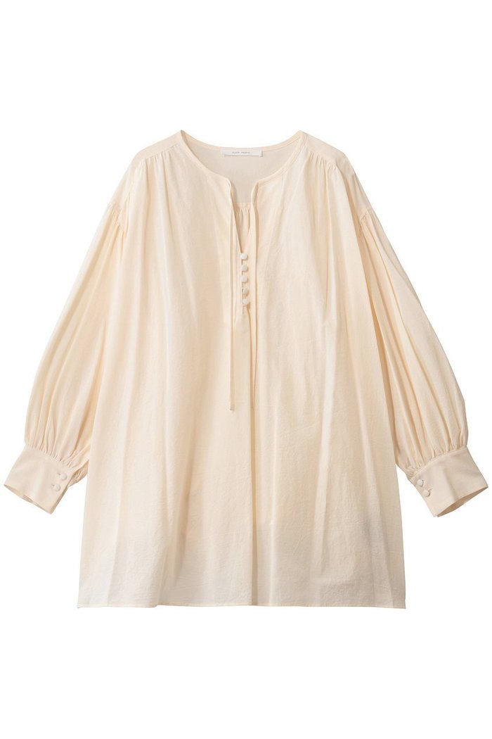 【プレインピープル/PLAIN PEOPLE】のコットンボイルガーゼタンブラースモックブラウス インテリア・キッズ・メンズ・レディースファッション・服の通販 founy(ファニー) https://founy.com/ ファッション Fashion レディースファッション Fashion for Women トップス・カットソー Cut & Sew Tops シャツ・ブラウス・オフィスカジュアル Elegant Blouses & Button-Ups シンプル Simple, Minimal スリーブ Sleeve, Long Sleeve / Short Sleeve タンブラー Tumbler, Travel Mug ボトム Bottoms, Lower Wear リラックス Relax, Relaxed Fit ロング Long, Long-Length |ID: prp329100004769243 ipo3291000000035626386