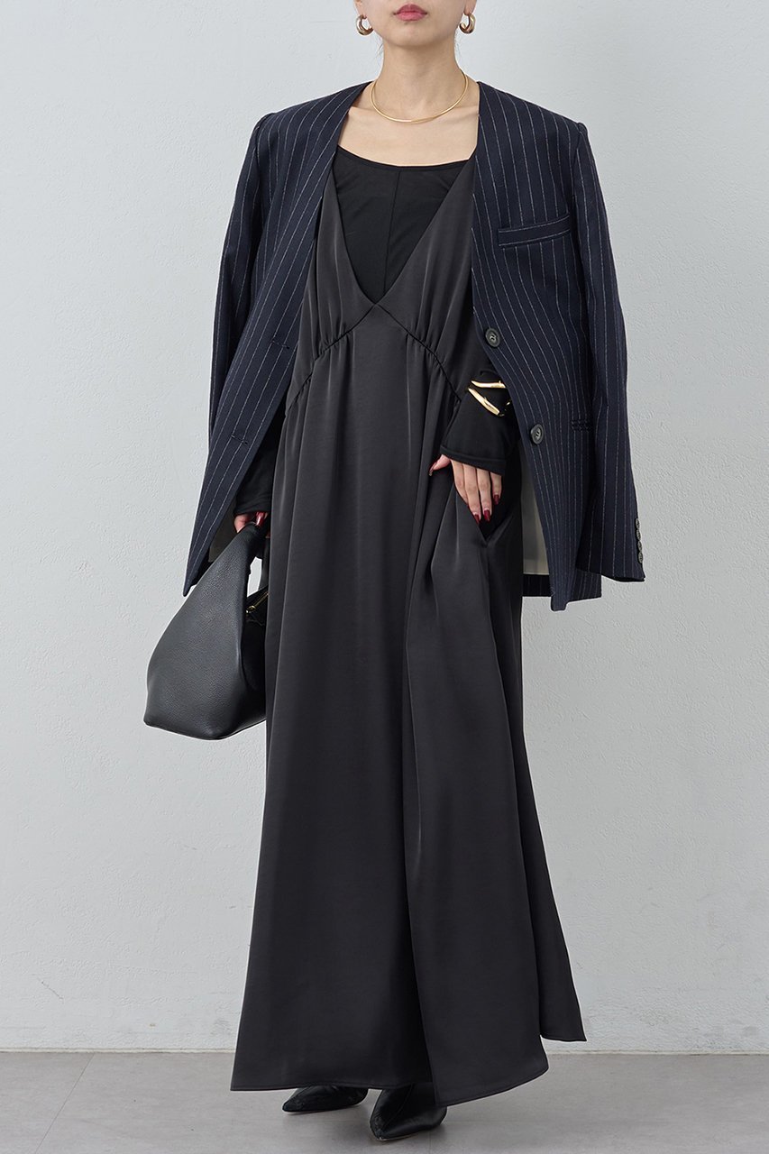 【ガリャルダガランテ/GALLARDAGALANTE】の【セットアップ対応】ストライプノーカラージャケット 人気、トレンドファッション・服の通販 founy(ファニー) 　ファッション　Fashion　レディースファッション　Fashion for Women　アウター　Coat / Outerwear Collection　レディースジャケット・軽アウター　Jackets　ノーカラージャケット / シンプル上品コーデ　Collarless Jackets　おすすめ　Recommended / Our Picks　ジャケット　Jacket, Outerwear　ストライプ　Stripe, Striped Pattern　スリット　Slit, Slit Detail　セットアップ　Set-Up, Coordinated Outfit　トレンド　Trend, Trending Now　再入荷　Restock / Back in Stock　other-8|ID: prp329100004769249 ipo3291000000035772016