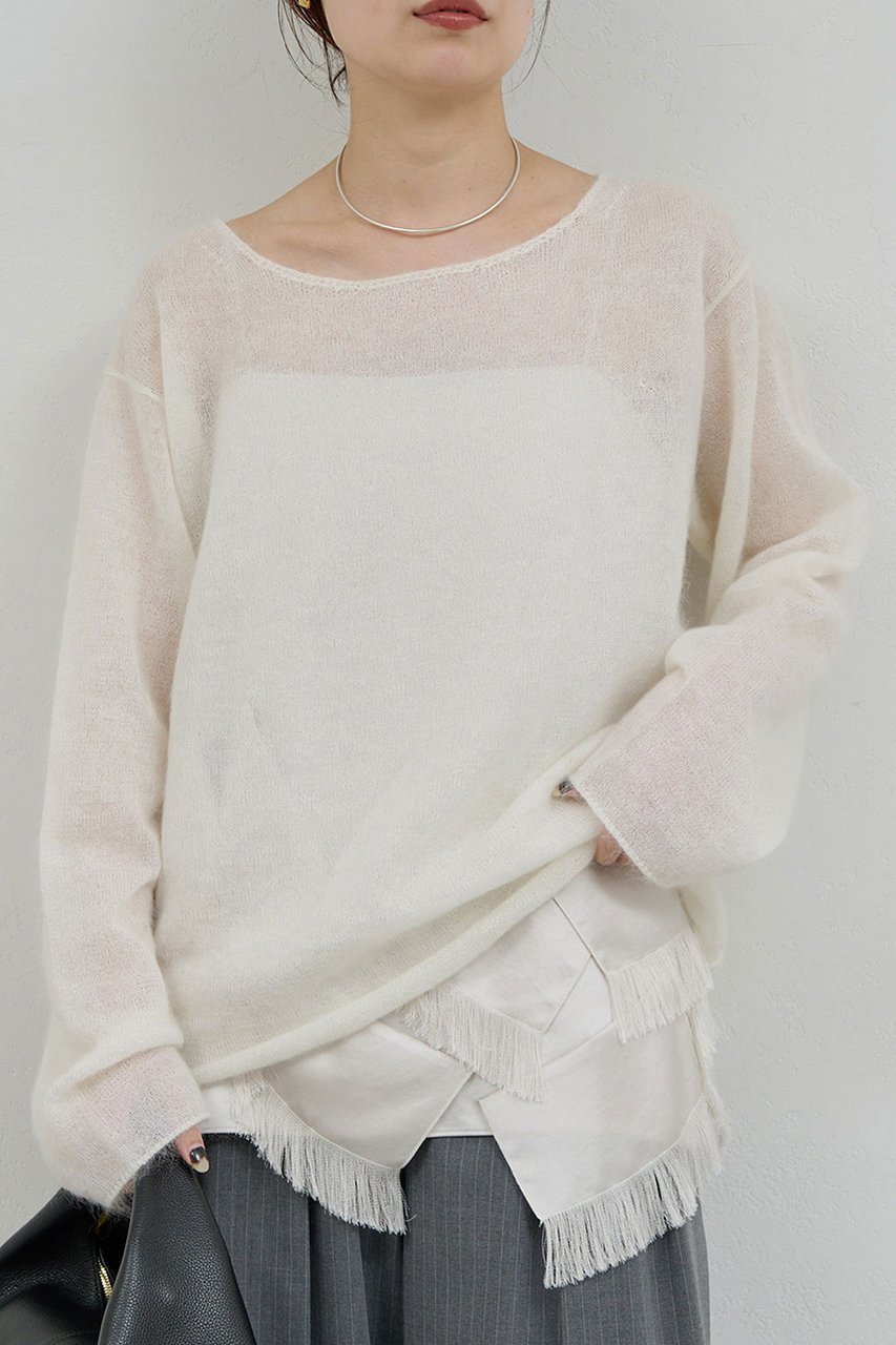 【ガリャルダガランテ/GALLARDAGALANTE】のシアーモヘアプルオーバー 人気、トレンドファッション・服の通販 founy(ファニー) 　ファッション　Fashion　レディースファッション　Fashion for Women　トップス・カットソー　Cut & Sew Tops　ニット　Knit Tops & Sweaters　カジュアルプルオーバー・ニットトップス　Pullovers & Knit Tops / Casual Pullovers　シアー　Sheer, See-Through　新作・新入荷　New Arrivals / New In　 other-1|ID: prp329100004769250 ipo3291000000034543891