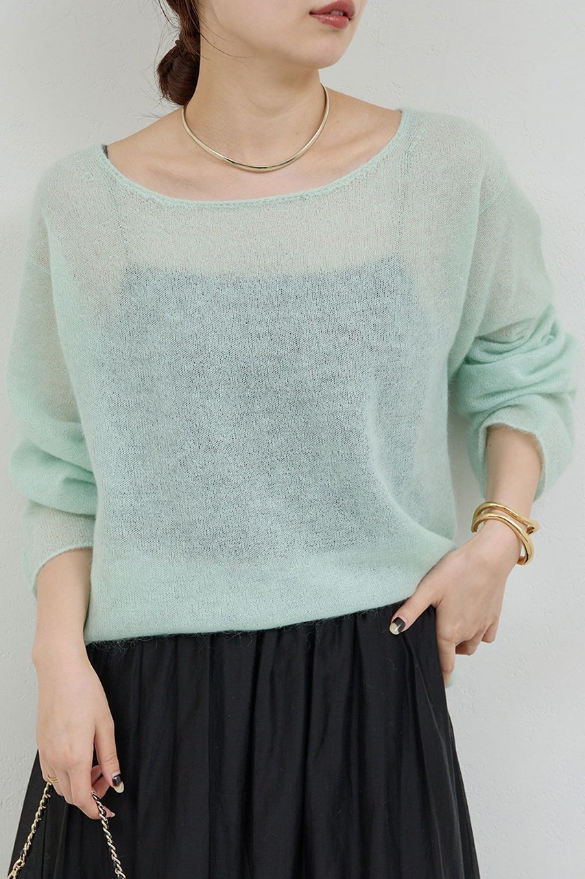 【ガリャルダガランテ/GALLARDAGALANTE】のシアーモヘアプルオーバー 人気、トレンドファッション・服の通販 founy(ファニー) 　ファッション　Fashion　レディースファッション　Fashion for Women　トップス・カットソー　Cut & Sew Tops　ニット　Knit Tops & Sweaters　カジュアルプルオーバー・ニットトップス　Pullovers & Knit Tops / Casual Pullovers　シアー　Sheer, See-Through　新作・新入荷　New Arrivals / New In　other-5|ID: prp329100004769250 ipo3291000000034543899