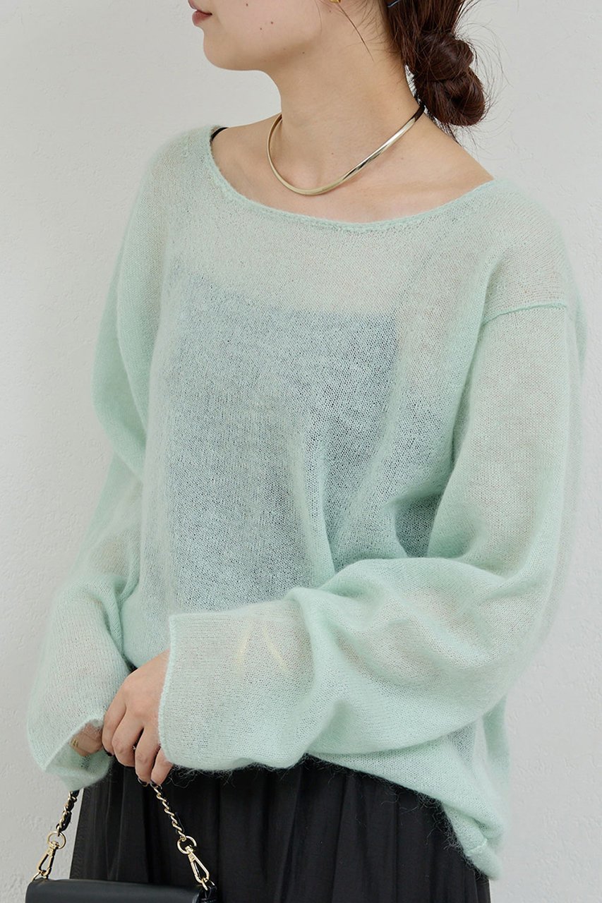 【ガリャルダガランテ/GALLARDAGALANTE】のシアーモヘアプルオーバー 人気、トレンドファッション・服の通販 founy(ファニー) 　ファッション　Fashion　レディースファッション　Fashion for Women　トップス・カットソー　Cut & Sew Tops　ニット　Knit Tops & Sweaters　カジュアルプルオーバー・ニットトップス　Pullovers & Knit Tops / Casual Pullovers　シアー　Sheer, See-Through　新作・新入荷　New Arrivals / New In　other-6|ID: prp329100004769250 ipo3291000000034543901