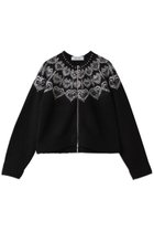 【アルアバイル/allureville】の【Loulou Willoughby】ハートJQニットブルゾン ブラック系|ID: prp329100004769252 ipo3291000000034543920