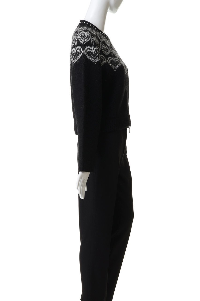 【アルアバイル/allureville】の【Loulou Willoughby】ハートJQニットブルゾン 人気、トレンドファッション・服の通販 founy(ファニー) ファッション Fashion レディースファッション Fashion for Women トップス・カットソー Cut & Sew Tops ニット Knit Tops & Sweaters カーディガン・羽織り Layered Style Cardigans カーディガン Cardigan, Knitwear ジャカード/ジャガード Jacquard, Woven Pattern スリーブ Sleeve, Long Sleeve / Short Sleeve ビジュー Bijou, Jewel-like Accent ブルゾン Blouson, Bomber Jacket ホリデーシーズン Holiday Season リュクス Luxury, Elegant, High-End, Chic ロング Long, Long-Length 新作・新入荷 New Arrivals / New In other-3|ID: prp329100004769252 ipo3291000000034543924