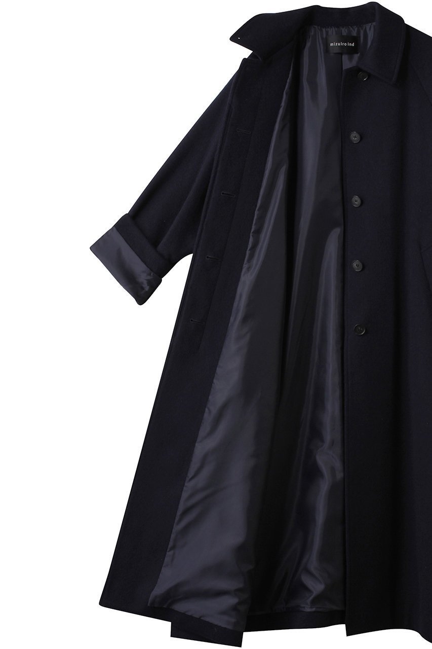 【ミズイロ インド/mizuiro ind】のwool blend balmacaan coat コート 人気、トレンドファッション・服の通販 founy(ファニー) 　ファッション　Fashion　レディースファッション　Fashion for Women　アウター　Coat / Outerwear Collection　コート・ロングコート・ピーコート　Long Coats, Peacoats & More　ハイネック　High Neck, Mock Neck　フロント　Front, Front Design　ロング　Long, Long-Length　エレガント 上品　Elegant　新作・新入荷　New Arrivals / New In　other-6|ID: prp329100004769256 ipo3291000000034543962