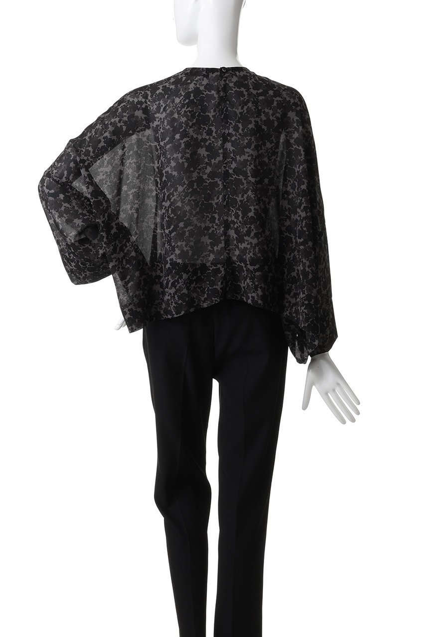 【ミズイロ インド/mizuiro ind】のflower print wide P/O プルオーバー 人気、トレンドファッション・服の通販 founy(ファニー) 　ファッション　Fashion　レディースファッション　Fashion for Women　トップス・カットソー　Cut & Sew Tops　シャツ・ブラウス・オフィスカジュアル　Elegant Blouses & Button-Ups　カジュアルプルオーバー・ニットトップス　Pullovers & Knit Tops / Casual Pullovers　エアリー　Airy Texture　スリーブ　Sleeve, Long Sleeve / Short Sleeve　プリント　Print, Printed Pattern　ロング　Long, Long-Length　ワイド　Wide, Wide Fit　エレガント 上品　Elegant　定番　Standard, Basic Item　新作・新入荷　New Arrivals / New In　無地　Plain, Solid Color　other-4|ID: prp329100004769258 ipo3291000000034543998