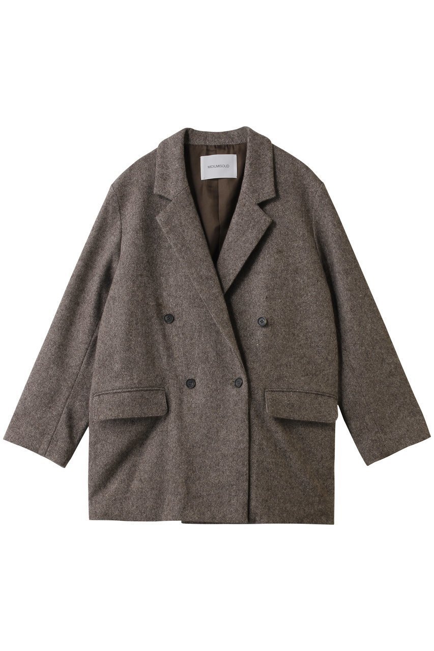 【ミディウミソリッド/MIDIUMISOLID】のdouble breasted tweed JK ジャケット 人気、トレンドファッション・服の通販 founy(ファニー) 　ファッション　Fashion　レディースファッション　Fashion for Women　アウター　Coat / Outerwear Collection　レディースジャケット・軽アウター　Jackets　ジャケット　Jacket, Outerwear　スラックス　Slacks, Dress Pants　ダウン　Down, Puffer　ツイード　Twill, Twill Weave　デニム　Denim, Jeans Material　マニッシュ　Mannish, Boyish　エレガント 上品　Elegant　新作・新入荷　New Arrivals / New In　 other-1|ID: prp329100004769261 ipo3291000000034544025
