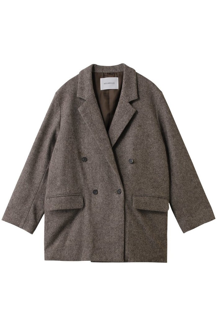 【ミディウミソリッド/MIDIUMISOLID】のダブルブレストツイードジャケット インテリア・キッズ・メンズ・レディースファッション・服の通販 founy(ファニー) https://founy.com/ ファッション Fashion レディースファッション Fashion for Women アウター Coat / Outerwear Collection レディースジャケット・軽アウター Jackets ジャケット Jacket, Outerwear スラックス Slacks, Dress Pants ダウン Down, Puffer ツイード Twill, Twill Weave デニム Denim, Jeans Material マニッシュ Mannish, Boyish エレガント 上品 Elegant |ID: prp329100004769261 ipo3291000000035772096