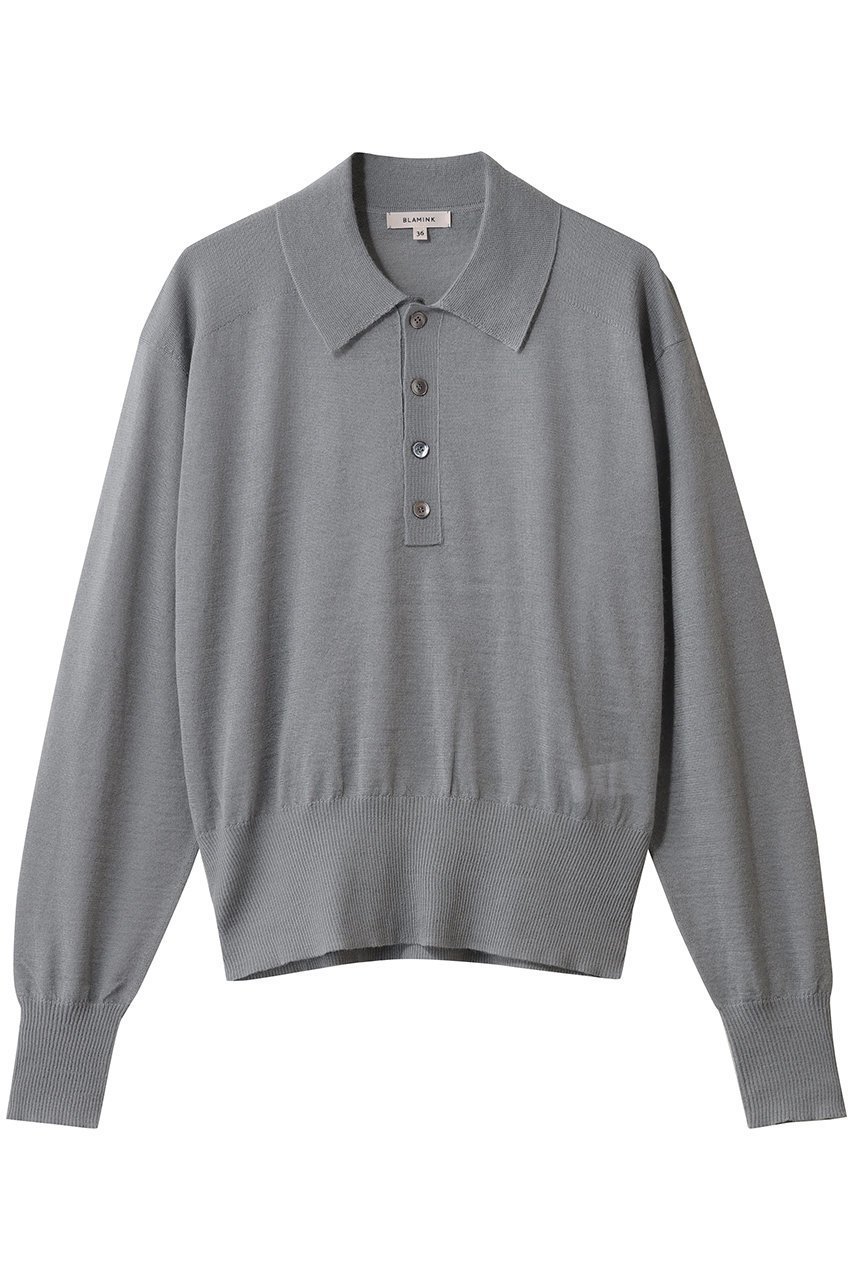 【ブラミンク/BLAMINK】の18Gレギュラーカラーロングスリーブニット 人気、トレンドファッション・服の通販 founy(ファニー) 　ファッション　Fashion　レディースファッション　Fashion for Women　トップス・カットソー　Cut & Sew Tops　ニット　Knit Tops & Sweaters　カジュアルプルオーバー・ニットトップス　Pullovers & Knit Tops / Casual Pullovers　シアー　Sheer, See-Through　シンプル　Simple, Minimal　トレンド　Trend, Trending Now　バランス　Balance, Style Balance　A/W・秋冬　Autumn/Winter　 other-1|ID: prp329100004769266 ipo3291000000035772135