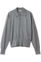 【ブラミンク/BLAMINK】の18Gレギュラーカラーロングスリーブニット ミッドグレー|ID:prp329100004769266