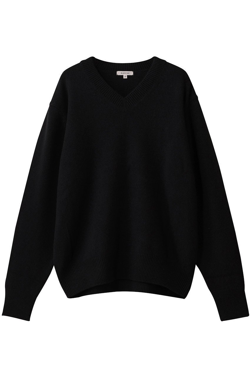 【ブラミンク/BLAMINK】の7GVネックニット インテリア・キッズ・メンズ・レディースファッション・服の通販 founy(ファニー) ファッション Fashion レディースファッション Fashion for Women トップス・カットソー Cut & Sew Tops ニット Knit Tops & Sweaters カジュアルプルオーバー・ニットトップス Pullovers & Knit Tops / Casual Pullovers Vネックトップス V-Neck Tops / V-Cut Neckline Shirts なめらか Smooth, Silky Texture バランス Balance, Style Balance 新作・新入荷 New Arrivals / New In ブラック|ID: prp329100004769269 ipo3291000000034544112