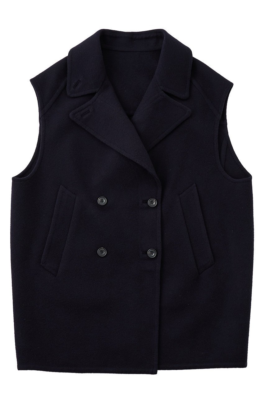 【ザ ストア バイ シー/THE STORE by C】の【COCUCA】リバーPコートベスト インテリア・キッズ・メンズ・レディースファッション・服の通販 founy(ファニー) 　ファッション　Fashion　レディースファッション　Fashion for Women　アウター　Coat / Outerwear Collection　コート・ロングコート・ピーコート　Long Coats, Peacoats & More　Pコート　Pea Coats　おすすめ　Recommended / Our Picks　ショート　Short, Short Length　ノースリーブ　Sleeveless, No-Sleeve　ベスト　Vest, Waistcoat　メルトン　Melton, Heavy Wool　ヨーク　Yoke, Yoke Design　ロング　Long, Long-Length　冬　Winter / This Winter　別注　Limited Edition, Custom Order　新作・新入荷　New Arrivals / New In　秋　Autumn　A/W・秋冬　Autumn/Winter　ダークネイビー|ID: prp329100004769274 ipo3291000000034544171