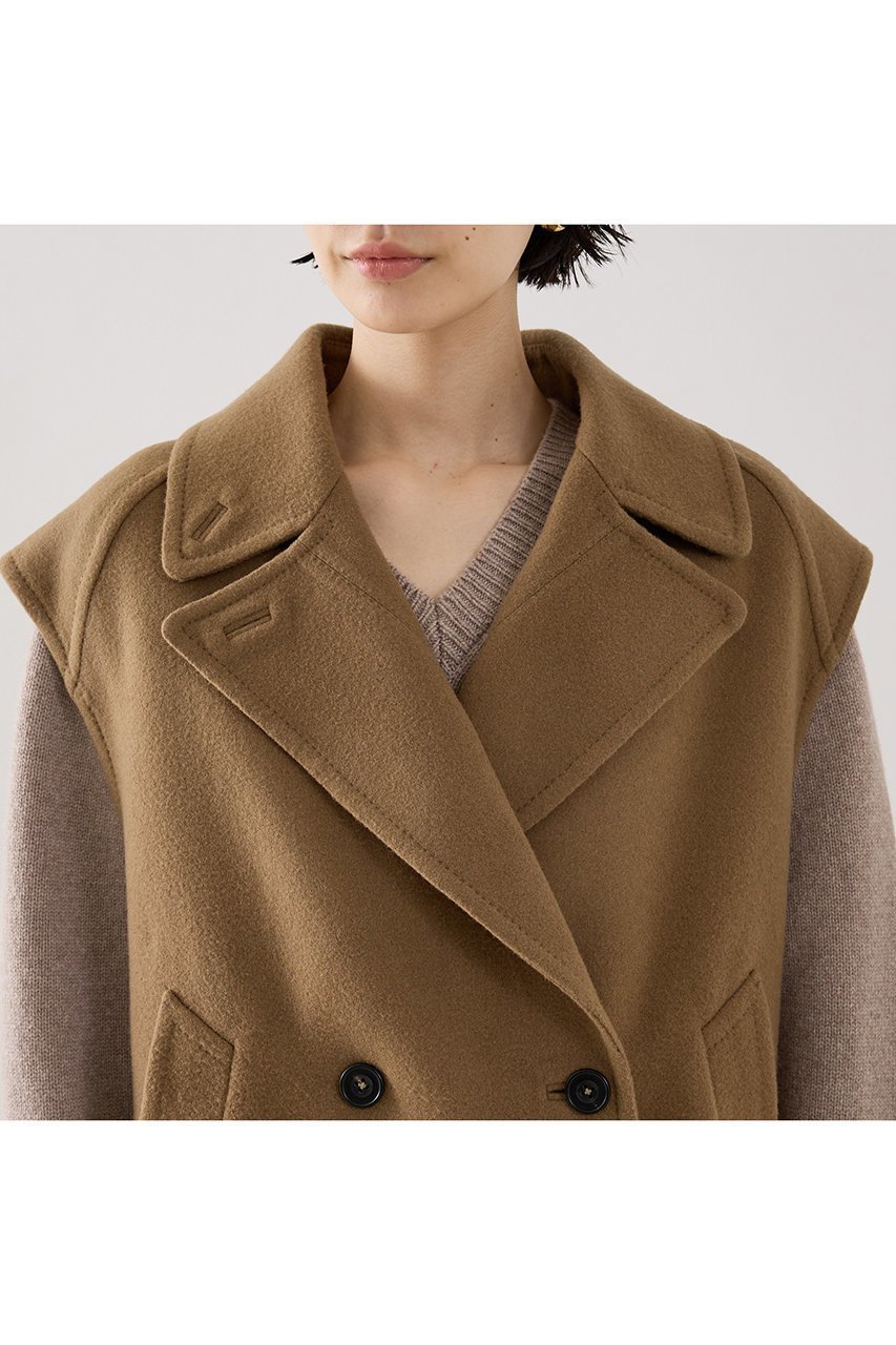 【ザ ストア バイ シー/THE STORE by C】の【COCUCA】リバーPコートベスト 人気、トレンドファッション・服の通販 founy(ファニー) 　ファッション　Fashion　レディースファッション　Fashion for Women　アウター　Coat / Outerwear Collection　コート・ロングコート・ピーコート　Long Coats, Peacoats & More　Pコート　Pea Coats　おすすめ　Recommended / Our Picks　ショート　Short, Short Length　ノースリーブ　Sleeveless, No-Sleeve　ベスト　Vest, Waistcoat　メルトン　Melton, Heavy Wool　ヨーク　Yoke, Yoke Design　ロング　Long, Long-Length　冬　Winter / This Winter　別注　Limited Edition, Custom Order　新作・新入荷　New Arrivals / New In　秋　Autumn　A/W・秋冬　Autumn/Winter　other-8|ID: prp329100004769274 ipo3291000000034544179