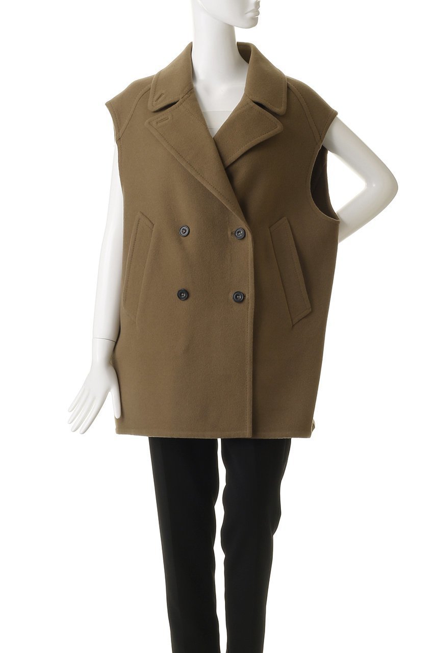 【ザ ストア バイ シー/THE STORE by C】の【COCUCA】リバーPコートベスト 人気、トレンドファッション・服の通販 founy(ファニー) 　ファッション　Fashion　レディースファッション　Fashion for Women　アウター　Coat / Outerwear Collection　コート・ロングコート・ピーコート　Long Coats, Peacoats & More　Pコート　Pea Coats　おすすめ　Recommended / Our Picks　ショート　Short, Short Length　ノースリーブ　Sleeveless, No-Sleeve　ベスト　Vest, Waistcoat　メルトン　Melton, Heavy Wool　ヨーク　Yoke, Yoke Design　ロング　Long, Long-Length　冬　Winter / This Winter　別注　Limited Edition, Custom Order　秋　Autumn　A/W・秋冬　Autumn/Winter　other-2|ID: prp329100004769274 ipo3291000000035772158