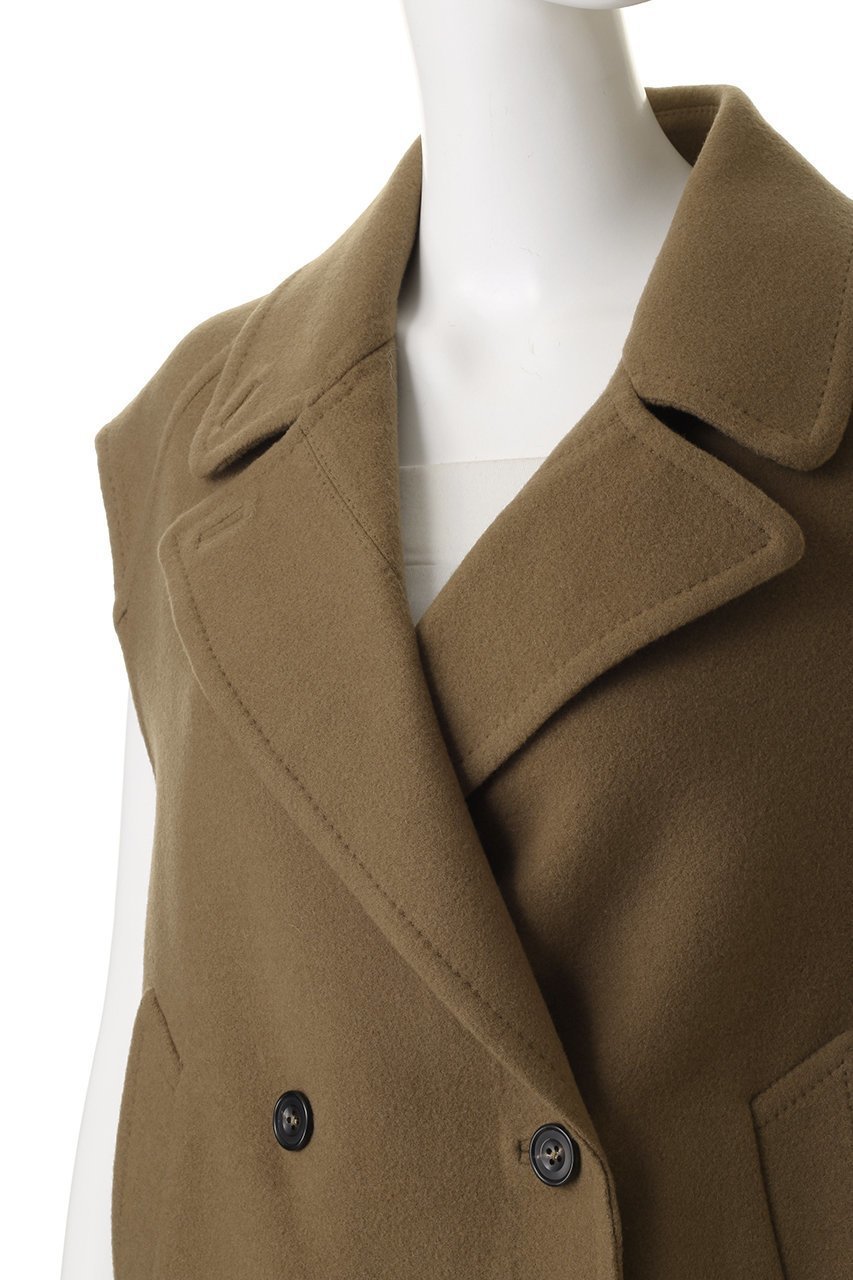 【ザ ストア バイ シー/THE STORE by C】の【COCUCA】リバーPコートベスト 人気、トレンドファッション・服の通販 founy(ファニー) 　ファッション　Fashion　レディースファッション　Fashion for Women　アウター　Coat / Outerwear Collection　コート・ロングコート・ピーコート　Long Coats, Peacoats & More　Pコート　Pea Coats　おすすめ　Recommended / Our Picks　ショート　Short, Short Length　ノースリーブ　Sleeveless, No-Sleeve　ベスト　Vest, Waistcoat　メルトン　Melton, Heavy Wool　ヨーク　Yoke, Yoke Design　ロング　Long, Long-Length　冬　Winter / This Winter　別注　Limited Edition, Custom Order　秋　Autumn　A/W・秋冬　Autumn/Winter　other-5|ID: prp329100004769274 ipo3291000000035772161