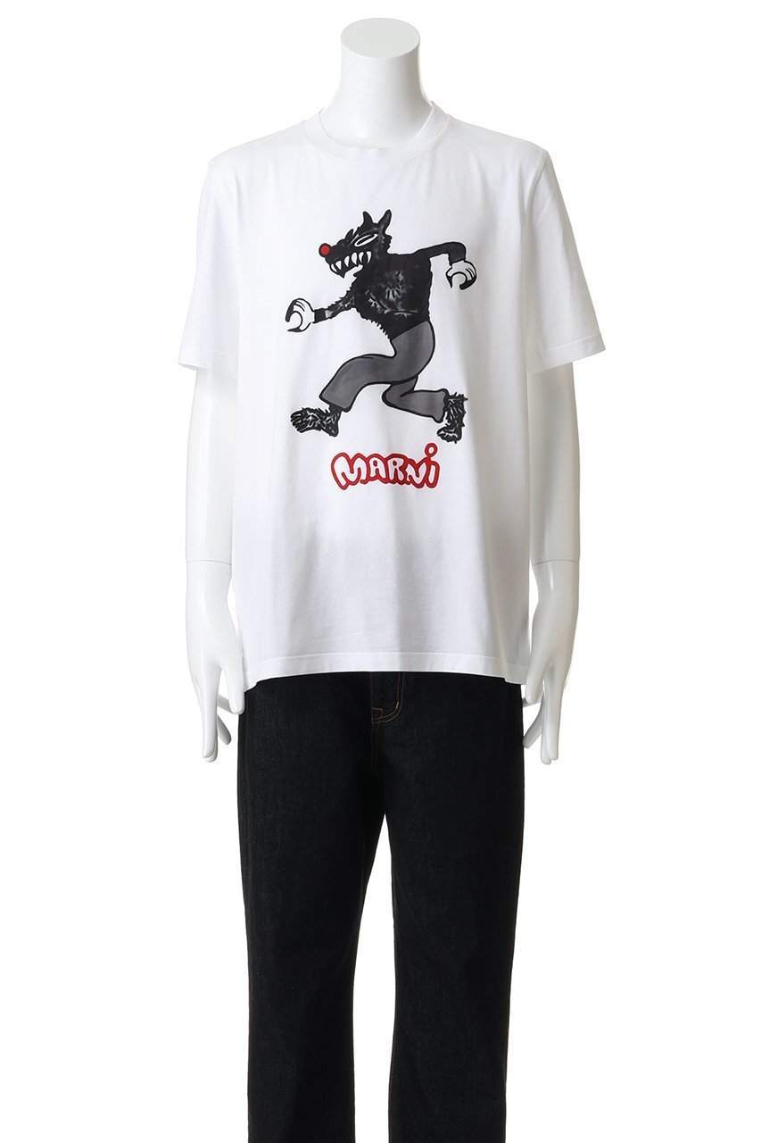 【マルニ/MARNI / MEN】の【MEN】ウルフプリントTシャツ 人気、トレンドファッション・服の通販 founy(ファニー) 　ファッション　Fashion　メンズファッション　Fashion for Men　トップス・カットソー　Cut & Sew Tops　メンズシャツ　Shirts　インナー　Innerwear　カーゴパンツ　Cargo Pants, Utility Pants　ショート　Short, Short Length　ジャケット　Jacket, Outerwear　スラックス　Slacks, Dress Pants　スリーブ　Sleeve, Long Sleeve / Short Sleeve　デニム　Denim, Jeans Material　プリント　Print, Printed Pattern　ロンドン　London Style, British Inspired　新作・新入荷　New Arrivals / New In　other-2|ID: prp329100004769277 ipo3291000000034544200
