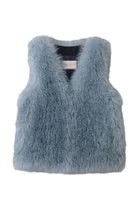 【レモンプレット/Lemonplet】のFAUX FUR MORI MG V-NECK VEST ASHLEY BLUE|ID: prp329100004769280 ipo3291000000036184462