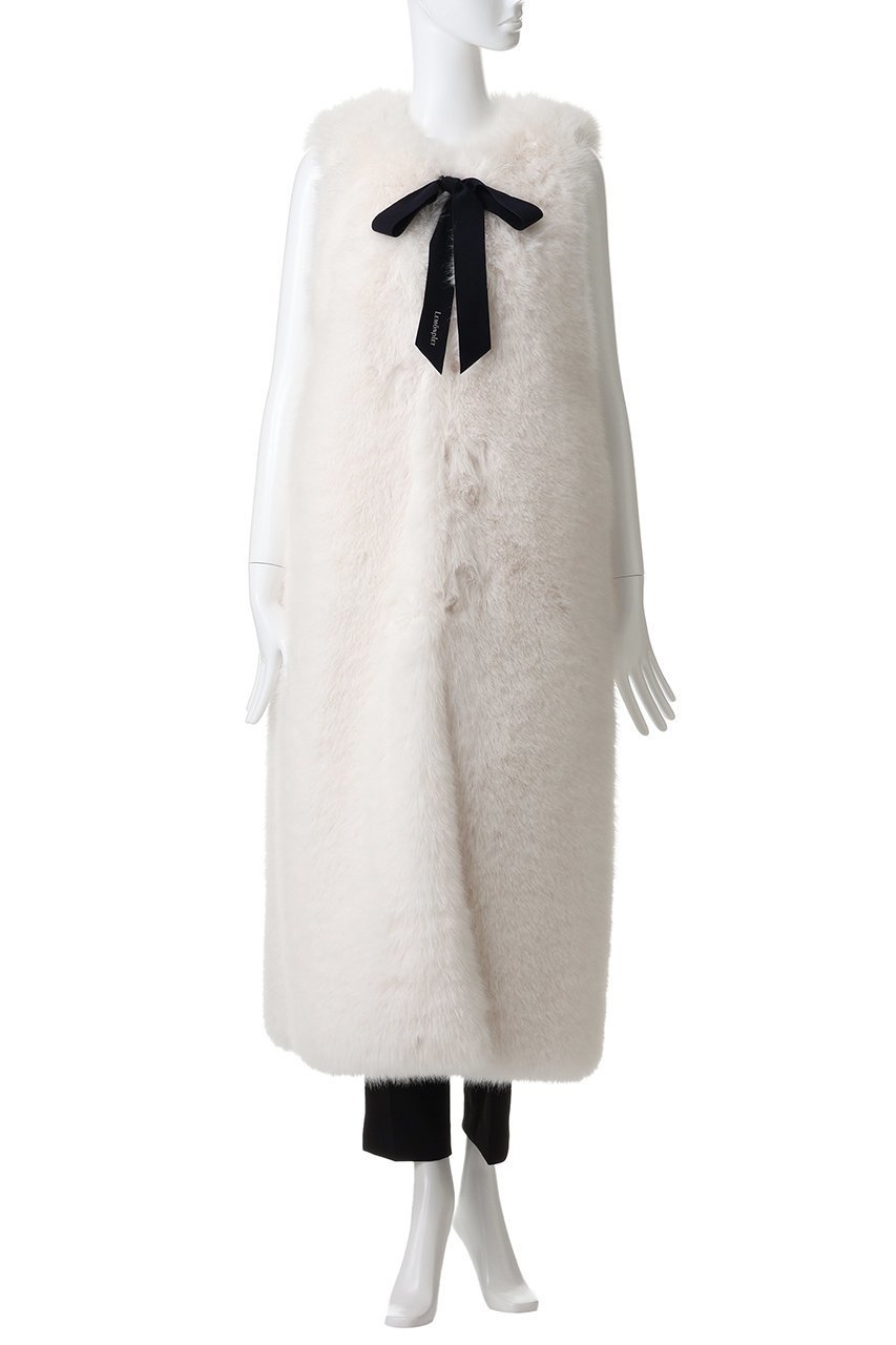 【レモンプレット/Lemonplet】のBLANCHE LONG VEST 人気、トレンドファッション・服の通販 founy(ファニー) 　ファッション　Fashion　レディースファッション　Fashion for Women　アウター　Coat / Outerwear Collection　レディースジャケット・軽アウター　Jackets　おすすめ　Recommended / Our Picks　ジャケット　Jacket, Outerwear　デニム　Denim, Jeans Material　トレンド　Trend, Trending Now　フェイクファー　Faux Fur, Imitation Fur　フェミニン　Feminine, Girly　ベスト　Vest, Waistcoat　ミニスカート　Mini Skirt, Short Skirt　リボン　Ribbon, Bow　ロング　Long, Long-Length　other-2|ID: prp329100004769281 ipo3291000000036754900