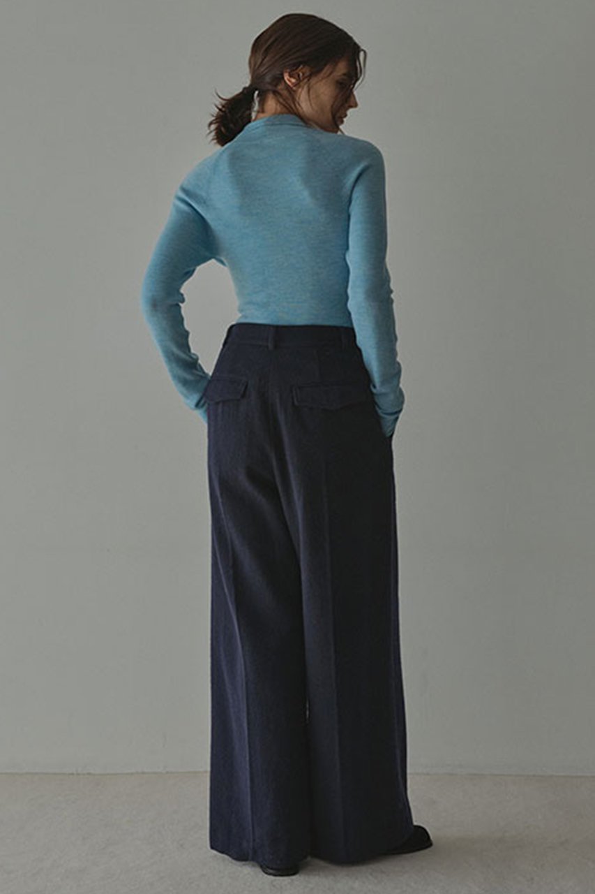 【エトレトウキョウ/ETRE TOKYO】のウールツイルセミワイドパンツ 人気、トレンドファッション・服の通販 founy(ファニー) 　ファッション　Fashion　レディースファッション　Fashion for Women　パンツ　Pants & Trousers　カットソー　Cut and Sewn Top　スウェット / スエット　Sweatshirt, Sweatwear　セットアップ　Set-Up, Coordinated Outfit　センター　Center, Center Line　ツイル　Twist, Twisted Detail　フラップ　Flap, Flap Pocket　ポケット　Pocket, Pocket Detail　ミックス　Mix, Mixed Style　A/W・秋冬　Autumn/Winter　新作・新入荷　New Arrivals / New In　other-6|ID: prp329100004770098 ipo3291000000034554371