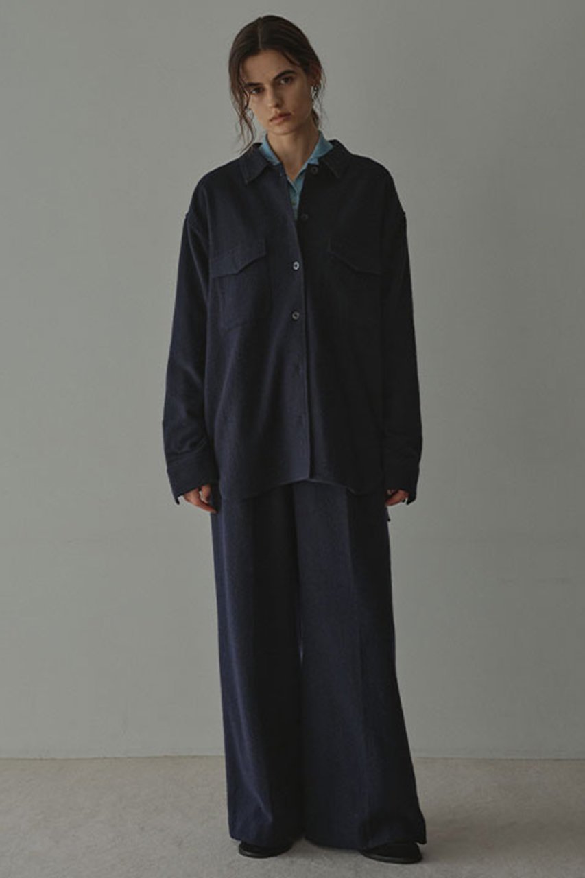 【エトレトウキョウ/ETRE TOKYO】のウールツイルセミワイドパンツ 人気、トレンドファッション・服の通販 founy(ファニー) 　ファッション　Fashion　レディースファッション　Fashion for Women　パンツ　Pants & Trousers　カットソー　Cut and Sewn Top　スウェット / スエット　Sweatshirt, Sweatwear　セットアップ　Set-Up, Coordinated Outfit　センター　Center, Center Line　ツイル　Twist, Twisted Detail　フラップ　Flap, Flap Pocket　ポケット　Pocket, Pocket Detail　ミックス　Mix, Mixed Style　A/W・秋冬　Autumn/Winter　新作・新入荷　New Arrivals / New In　other-7|ID: prp329100004770098 ipo3291000000034554372