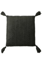 【ベアフット ドリームズ/BAREFOOT DREAMS】の【UNISEX】コージーシック ケーブル タッセル付き ピロー ダークグリーン|ID: prp329100004770117 ipo3291000000034554523