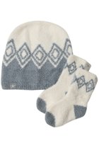 【ベアフットドリームス/BAREFOOT DREAMS / KIDS】の【BABY】コージーシックライト フェアアイル ビーニー&ソックス セット ブルー|ID:prp329100004770126