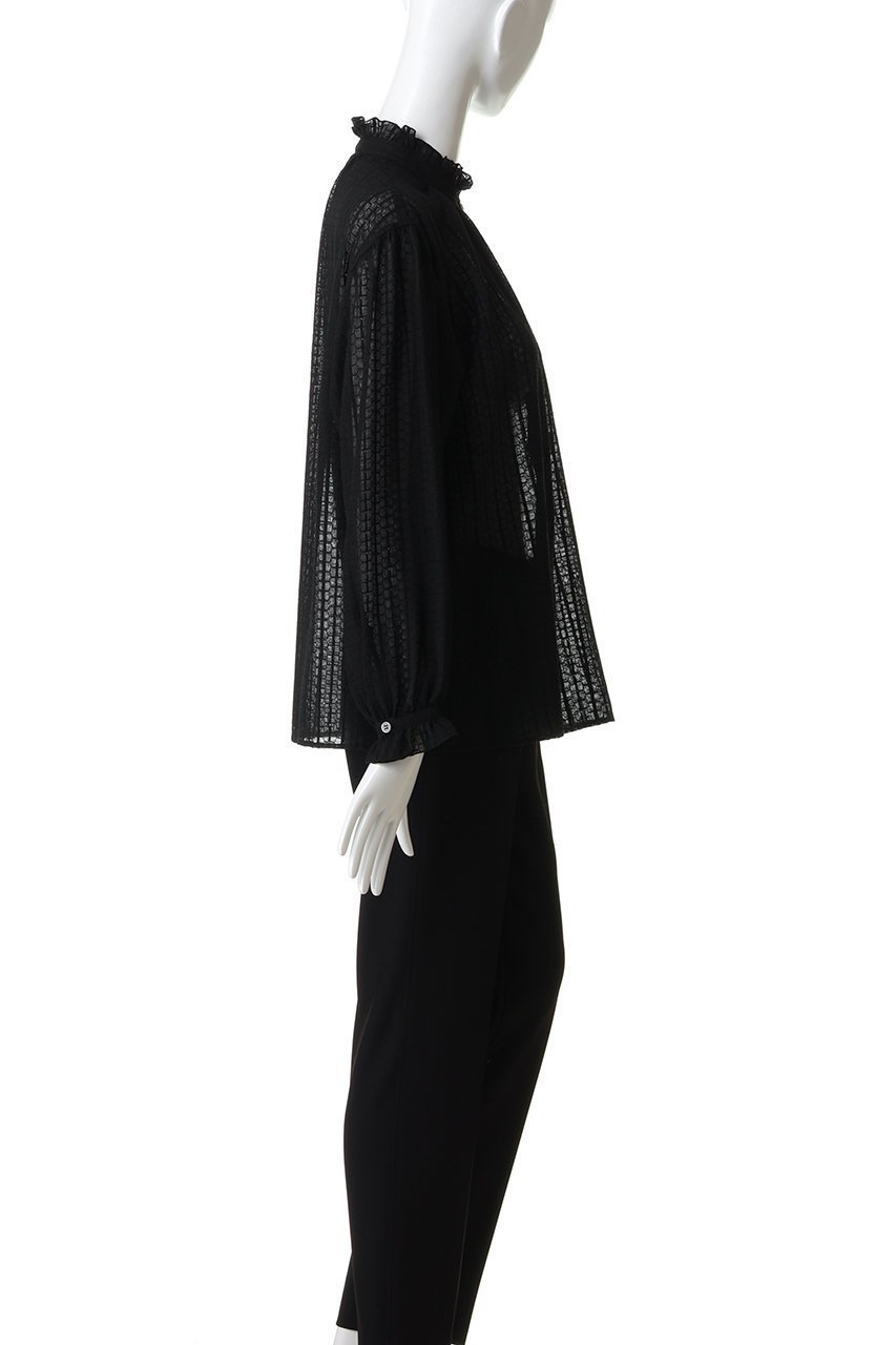 【エリオポール/heliopole】のレースフリルカラーブラウス 人気、トレンドファッション・服の通販 founy(ファニー) ファッション Fashion レディースファッション Fashion for Women トップス・カットソー Cut & Sew Tops シャツ・ブラウス・オフィスカジュアル Elegant Blouses & Button-Ups なめらか Smooth, Silky Texture ギャザー Gathered, Ruffled ジャケット Jacket, Outerwear スリーブ Sleeve, Long Sleeve / Short Sleeve フリル Frill, Ruffle ラッセル Raschel, Raschel Lace レース Lace, Lace Fabric ロング Long, Long-Length 冬 Winter / This Winter 新作・新入荷 New Arrivals / New In other-3|ID: prp329100004770134 ipo3291000000034554626