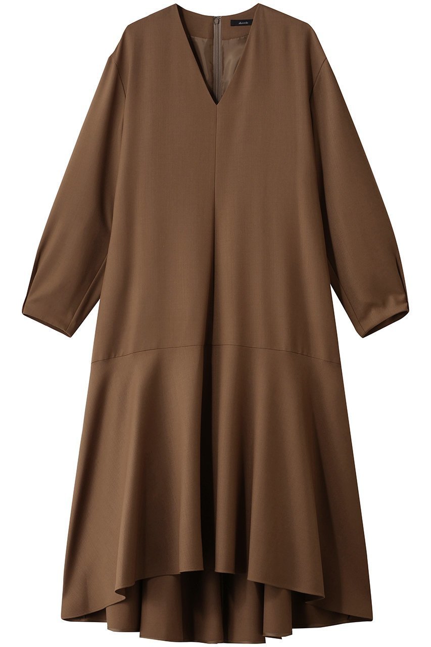 【アルアバイル/allureville】のビエラAラインVネックワンピース インテリア・キッズ・メンズ・レディースファッション・服の通販 founy(ファニー) 　ファッション　Fashion　レディースファッション　Fashion for Women　ワンピース　Dresses　チュニック　Tunic Tops & Dresses　チュニック　Tunic, Long Top　ティアード　Tiered, Tiered Style　ロング　Long, Long-Length　新作・新入荷　New Arrivals / New In　キャメル|ID: prp329100004770141 ipo3291000000034554689
