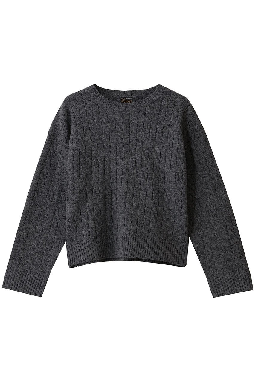 【エリオポール/heliopole】の【Letroyes】ケーブルクルーネックニット インテリア・キッズ・メンズ・レディースファッション・服の通販 founy(ファニー) 　ファッション　Fashion　レディースファッション　Fashion for Women　トップス・カットソー　Cut & Sew Tops　ニット　Knit Tops & Sweaters　カジュアルプルオーバー・ニットトップス　Pullovers & Knit Tops / Casual Pullovers　コンパクト　Compact, Small Size　シンプル　Simple, Minimal　フランス　France, French　人気　Popular, Best Seller　新作・新入荷　New Arrivals / New In　チャコールグレー|ID: prp329100004770143 ipo3291000000034554701