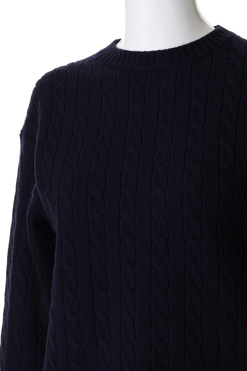 【エリオポール/heliopole】の【Letroyes】ケーブルクルーネックニット 人気、トレンドファッション・服の通販 founy(ファニー) 　ファッション　Fashion　レディースファッション　Fashion for Women　トップス・カットソー　Cut & Sew Tops　ニット　Knit Tops & Sweaters　カジュアルプルオーバー・ニットトップス　Pullovers & Knit Tops / Casual Pullovers　コンパクト　Compact, Small Size　シンプル　Simple, Minimal　フランス　France, French　人気　Popular, Best Seller　新作・新入荷　New Arrivals / New In　other-5|ID: prp329100004770143 ipo3291000000034554707