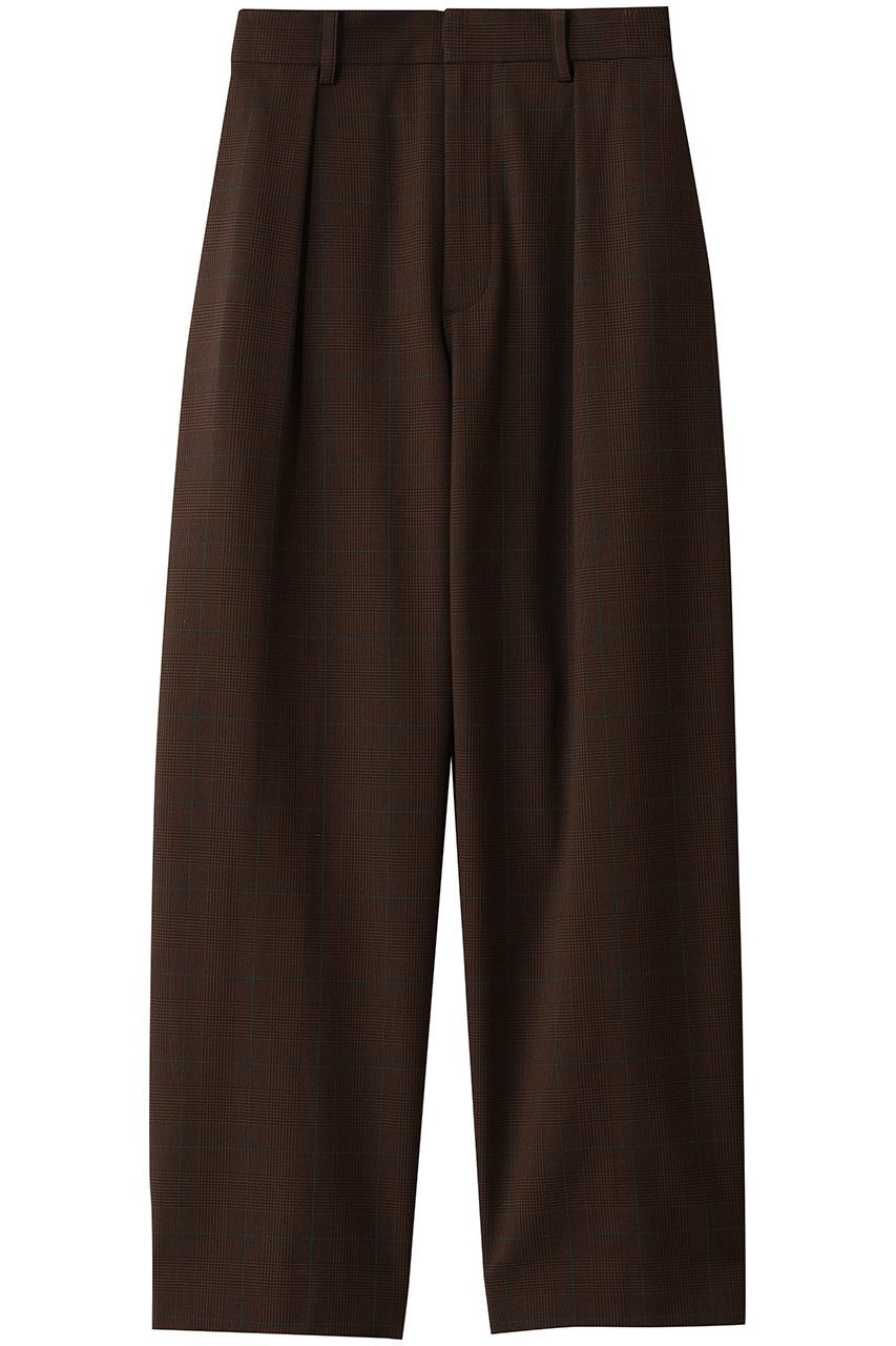 【エリオポール/heliopole】のチェックカーヴィーパンツ インテリア・キッズ・メンズ・レディースファッション・服の通販 founy(ファニー) 　ファッション　Fashion　レディースファッション　Fashion for Women　パンツ　Pants & Trousers　ストレッチ　Stretch, Stretchy Fabric　チェック　Check, Plaid, Tartan　トレンド　Trend, Trending Now　ブラウン系|ID: prp329100004770146 ipo3291000000035845754
