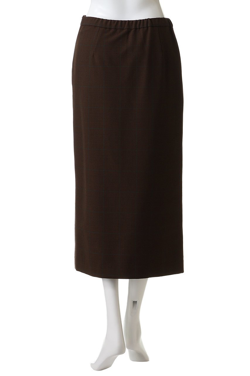 【エリオポール/heliopole】のチェックIラインスカート 人気、トレンドファッション・服の通販 founy(ファニー) 　ファッション　Fashion　レディースファッション　Fashion for Women　スカート　Skirts　ロングスカート　Long Skirts / Maxi & Midi Skirts　ストレッチ　Stretch, Stretchy Fabric　ストレート　Straight, Straight Cut　スリット　Slit, Slit Detail　チェック　Check, Plaid, Tartan　ロング　Long, Long-Length　新作・新入荷　New Arrivals / New In　other-4|ID: prp329100004770147 ipo3291000000034554742