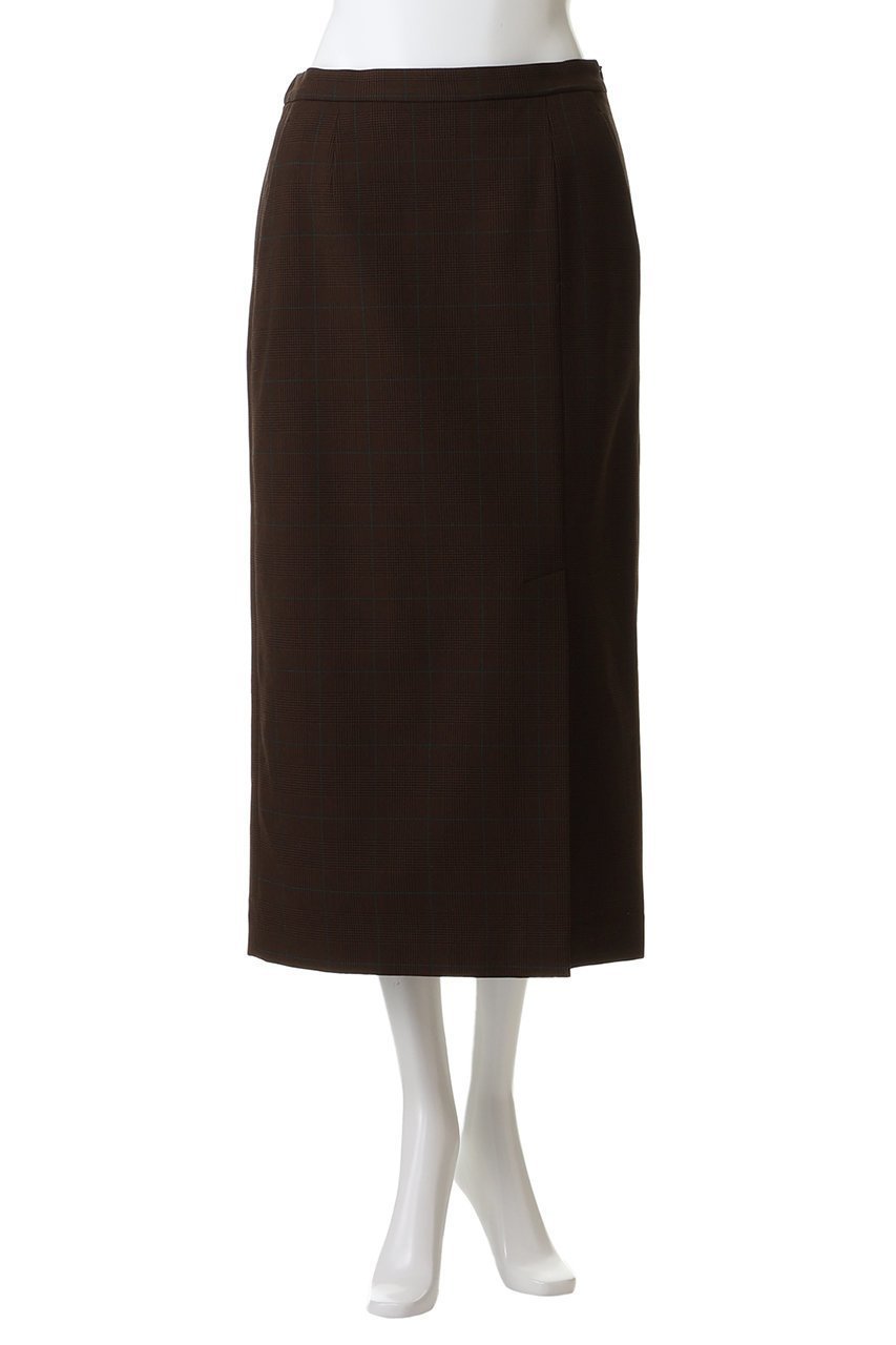 【エリオポール/heliopole】のチェックIラインスカート 人気、トレンドファッション・服の通販 founy(ファニー) ファッション Fashion レディースファッション Fashion for Women スカート Skirts ロングスカート Long Skirts / Maxi & Midi Skirts ストレッチ Stretch, Stretchy Fabric ストレート Straight, Straight Cut スリット Slit, Slit Detail チェック Check, Plaid, Tartan ロング Long, Long-Length other-2|ID: prp329100004770147 ipo3291000000035698707