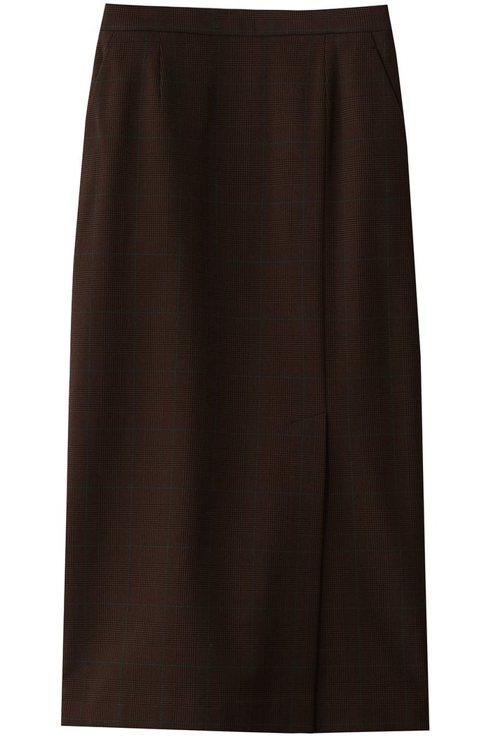 【エリオポール/heliopole】のチェックIラインスカート インテリア・キッズ・メンズ・レディースファッション・服の通販 founy(ファニー) https://founy.com/ ファッション Fashion レディースファッション Fashion for Women スカート Skirts ロングスカート Long Skirts / Maxi & Midi Skirts ストレッチ Stretch, Stretchy Fabric ストレート Straight, Straight Cut スリット Slit, Slit Detail チェック Check, Plaid, Tartan ロング Long, Long-Length |ID: prp329100004770147 ipo3291000000036129883